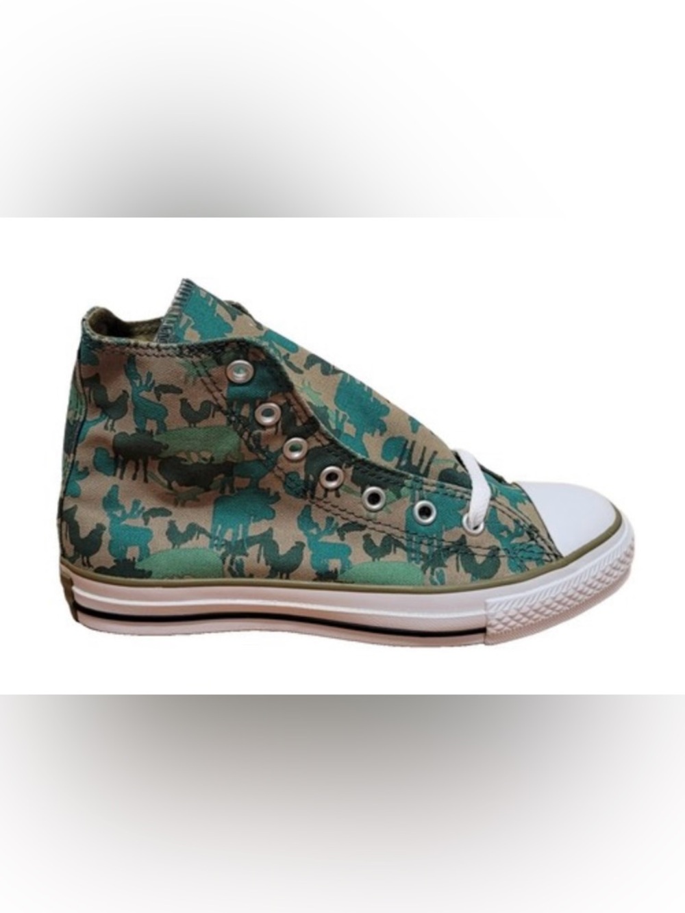 Converse Chuck Taylor High Top Youth Size 3 Woodland Animal Print – Worn Once